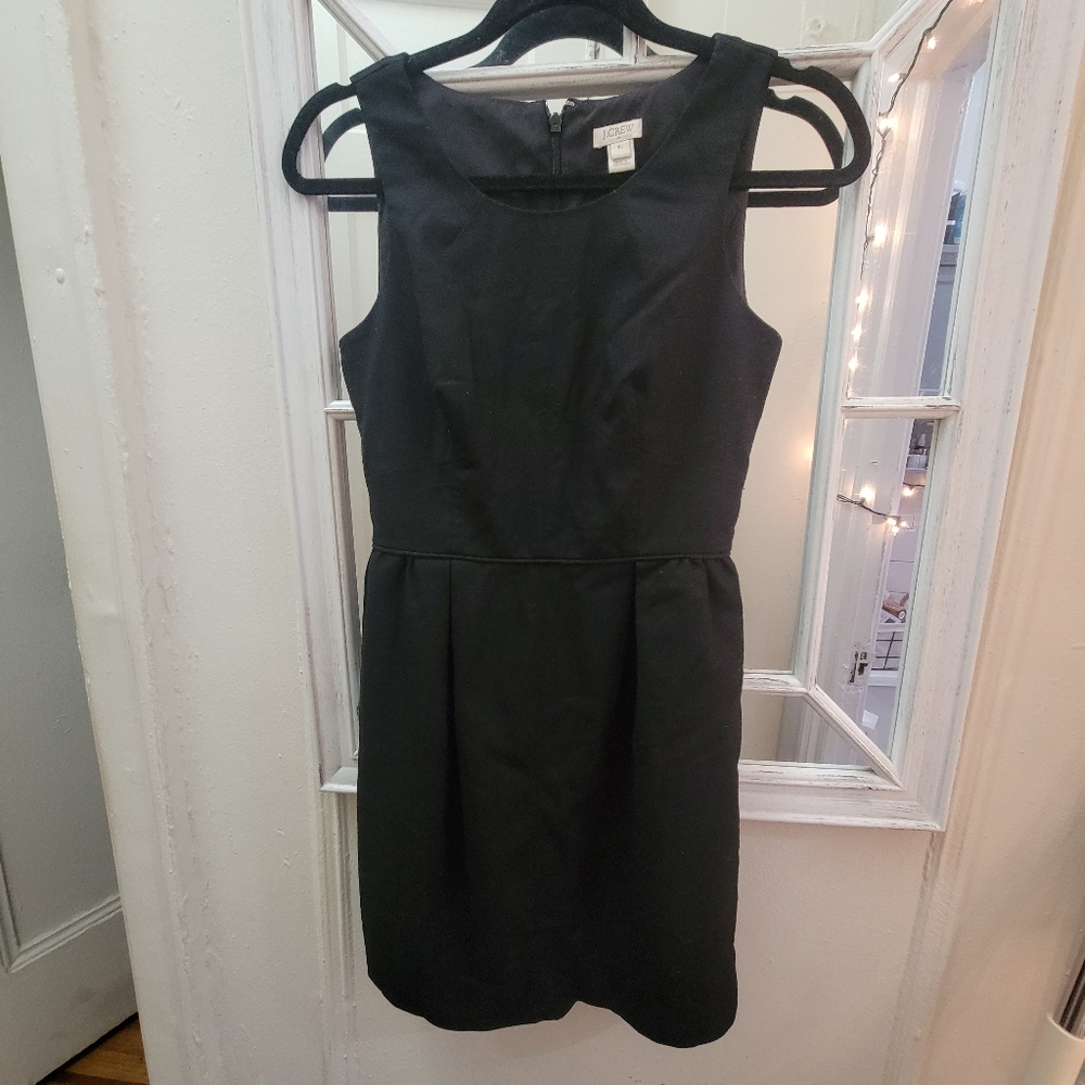 J.Crew‎ Sleeveless Black Sheath Dress. Business Casual Goth LBD